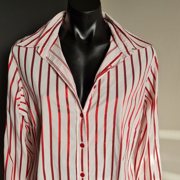 MARKS AND SPENCER striped long sleeve shirt 18 - Picture 2 of 8